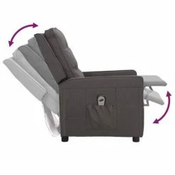 VidaXL Fauteuil inclinable électrique Gris foncé Tissu -Fauteuils Soldes image 6 3098611