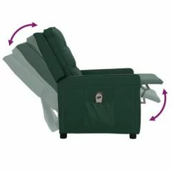 VidaXL Fauteuil inclinable électrique Vert foncé Tissu -Fauteuils Soldes image 6 3098616