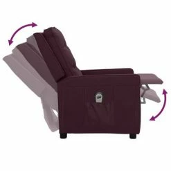 VidaXL Fauteuil inclinable électrique Violet Tissu 13 VidaXL Fauteuil inclinable électrique Violet Tissu -Fauteuils Soldes image 6 3098617