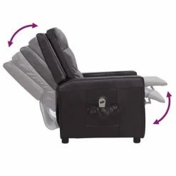 VidaXL Fauteuil inclinable électrique Noir Similicuir brillant -Fauteuils Soldes image 6 3098634