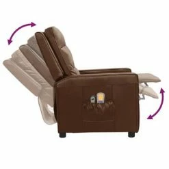 VidaXL Fauteuil de massage inclinable électrique Marron Similicuir 13 VidaXL Fauteuil de massage inclinable électrique Marron Similicuir -Fauteuils Soldes image 6 3098637