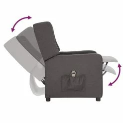VidaXL Fauteuil inclinable électrique Gris foncé Tissu -Fauteuils Soldes image 6 3098722