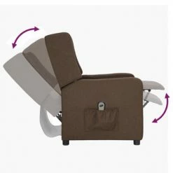VidaXL Fauteuil inclinable électrique Marron Tissu -Fauteuils Soldes image 6 3098725