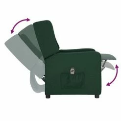 VidaXL Fauteuil inclinable électrique Vert foncé Tissu 13 VidaXL Fauteuil inclinable électrique Vert foncé Tissu -Fauteuils Soldes image 6 3098727