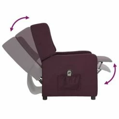 VidaXL Fauteuil inclinable électrique Violet Tissu -Fauteuils Soldes image 6 3098728