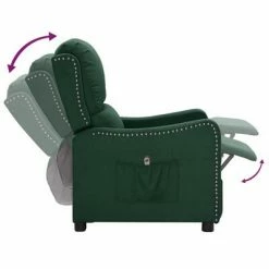 VidaXL Fauteuil inclinable électrique Vert foncé Tissu -Fauteuils Soldes image 6 3098751