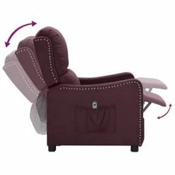 VidaXL Fauteuil inclinable électrique Violet Tissu -Fauteuils Soldes image 6 3098752