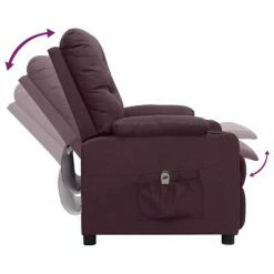 VidaXL Fauteuil inclinable électrique Violet Tissu -Fauteuils Soldes image 6 3098846