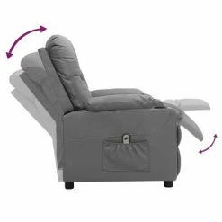 VidaXL Fauteuil inclinable électrique Gris Similicuir -Fauteuils Soldes image 6 3098867