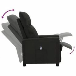 VidaXL Fauteuil inclinable électrique Noir Tissu -Fauteuils Soldes image 6 3098879