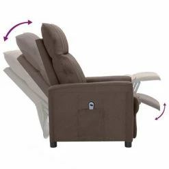 VidaXL Fauteuil inclinable électrique Taupe Tissu -Fauteuils Soldes image 6 3098885