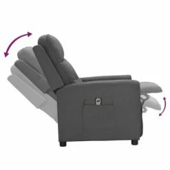 VidaXL Fauteuil inclinable électrique Gris clair Tissu -Fauteuils Soldes image 6 3098901
