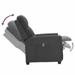 VidaXL Fauteuil inclinable électrique Gris foncé Tissu -Fauteuils Soldes image 6 3098902