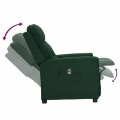 VidaXL Fauteuil inclinable électrique Vert foncé Tissu -Fauteuils Soldes image 6 3098907