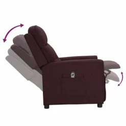 VidaXL Fauteuil inclinable électrique Violet Tissu 13 VidaXL Fauteuil inclinable électrique Violet Tissu -Fauteuils Soldes image 6 3098908
