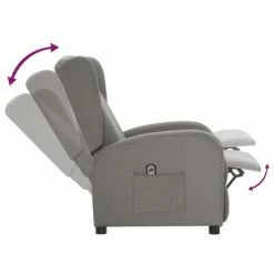 VidaXL Fauteuil inclinable électrique Gris clair Tissu -Fauteuils Soldes image 6 3098925