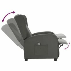 VidaXL Fauteuil inclinable électrique Gris foncé Tissu -Fauteuils Soldes image 6 3098926