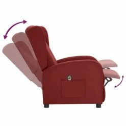 VidaXL Fauteuil inclinable électrique Bordeaux Tissu 13 VidaXL Fauteuil inclinable électrique Bordeaux Tissu -Fauteuils Soldes image 6 3098928