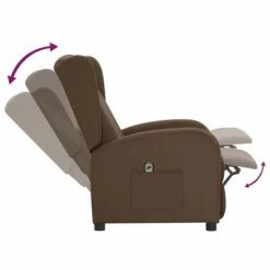 VidaXL Fauteuil inclinable électrique Marron Tissu -Fauteuils Soldes image 6 3098929