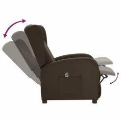 VidaXL Fauteuil inclinable électrique Marron foncé Tissu -Fauteuils Soldes image 6 3098930