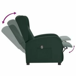VidaXL Fauteuil inclinable électrique Vert foncé Tissu -Fauteuils Soldes image 6 3098931