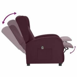 VidaXL Fauteuil inclinable électrique Violet Tissu -Fauteuils Soldes image 6 3098932