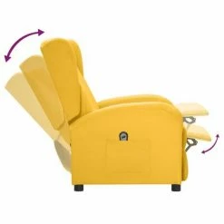 VidaXL Fauteuil inclinable électrique Jaune Tissu -Fauteuils Soldes image 6 3098936