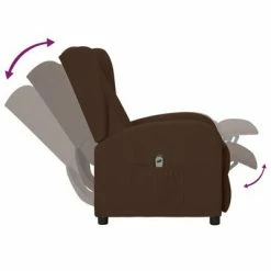 VidaXL Fauteuil inclinable électrique à oreilles Marron Similicuir -Fauteuils Soldes image 6 3098951
