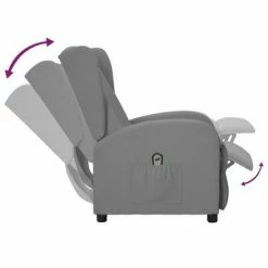 VidaXL Fauteuil inclinable électrique à oreilles Gris Similicuir 13 VidaXL Fauteuil inclinable électrique à oreilles Gris Similicuir -Fauteuils Soldes image 6 3098952