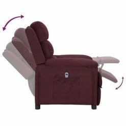 VidaXL Fauteuil inclinable électrique Violet Tissu -Fauteuils Soldes image 6 3098970