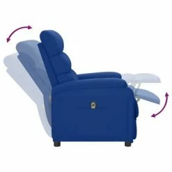 VidaXL Fauteuil inclinable électrique Bleu Tissu -Fauteuils Soldes image 6 3100301