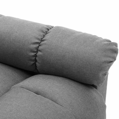 VidaXL Fauteuil inclinable Gris clair Tissu 8 VidaXL Fauteuil inclinable Gris clair Tissu – Image 6