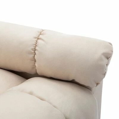VidaXL Fauteuil inclinable Crème Tissu 8 VidaXL Fauteuil inclinable Crème Tissu – Image 6