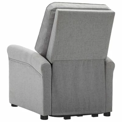 VidaXL Fauteuil inclinable Gris clair Tissu 8 VidaXL Fauteuil inclinable Gris clair Tissu – Image 6