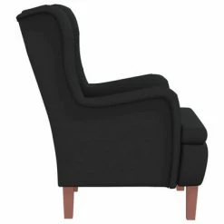 VidaXL Fauteuil avec tabouret Noir Velours 13 VidaXL Fauteuil avec tabouret Noir Velours -Fauteuils Soldes image 6 3121247