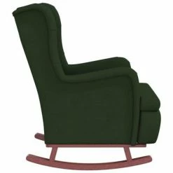 VidaXL Fauteuil avec pieds à bascule et tabouret Vert foncé Velours 13 VidaXL Fauteuil avec pieds à bascule et tabouret Vert foncé Velours -Fauteuils Soldes image 6 3121264