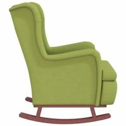 VidaXL Fauteuil avec pieds à bascule et tabouret Vert clair Velours 13 VidaXL Fauteuil avec pieds à bascule et tabouret Vert clair Velours -Fauteuils Soldes image 6 3121265