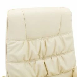 VidaXL Fauteuil inclinable avec repose-pied Crème Similicuir -Fauteuils Soldes image 6 320118