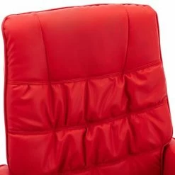 VidaXL Fauteuil inclinable avec repose-pied Rouge Similicuir 13 VidaXL Fauteuil inclinable avec repose-pied Rouge Similicuir -Fauteuils Soldes image 6 320122