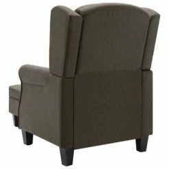 VidaXL Fauteuil avec repose-pied Taupe Tissu -Fauteuils Soldes image 6 320159