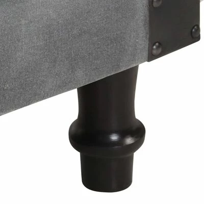 VidaXL Fauteuil Noir Cuir véritable et bois de manguier massif 8 VidaXL Fauteuil Noir Cuir véritable et bois de manguier massif – Image 6