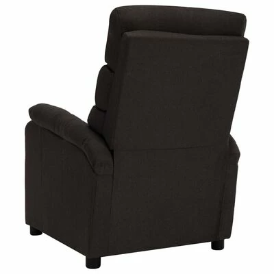 VidaXL Fauteuil inclinable Marron foncé Tissu 8 VidaXL Fauteuil inclinable Marron foncé Tissu – Image 6