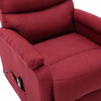 VidaXL Fauteuil inclinable Rouge bordeaux Tissu 8 VidaXL Fauteuil inclinable Rouge bordeaux Tissu – Image 6