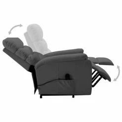 VidaXL Fauteuil inclinable Anthracite Similicuir 13 VidaXL Fauteuil inclinable Anthracite Similicuir -Fauteuils Soldes image 6 321279