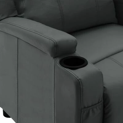 VidaXL Fauteuil inclinable Anthracite Similicuir 8 VidaXL Fauteuil inclinable Anthracite Similicuir – Image 6