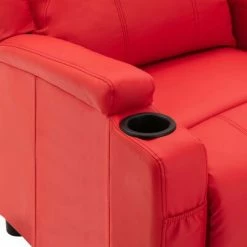 321309 vidaXL Reclining Chair Red Faux Leather 13 321309 vidaXL Reclining Chair Red Faux Leather -Fauteuils Soldes image 6 321309