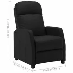 VidaXL Fauteuil inclinable Noir Similicuir -Fauteuils Soldes image 6 321352