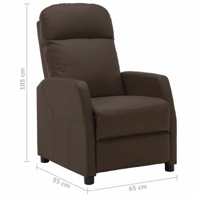 VidaXL Fauteuil inclinable Marron Similicuir 8 VidaXL Fauteuil inclinable Marron Similicuir – Image 6