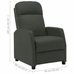VidaXL Fauteuil inclinable Anthracite Similicuir 13 VidaXL Fauteuil inclinable Anthracite Similicuir -Fauteuils Soldes image 6 321355