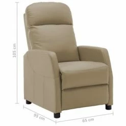 VidaXL Fauteuil inclinable Cappuccino Similicuir -Fauteuils Soldes image 6 321358